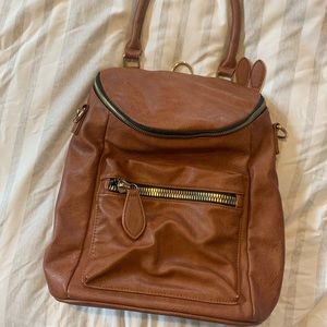 Brown bucket bag